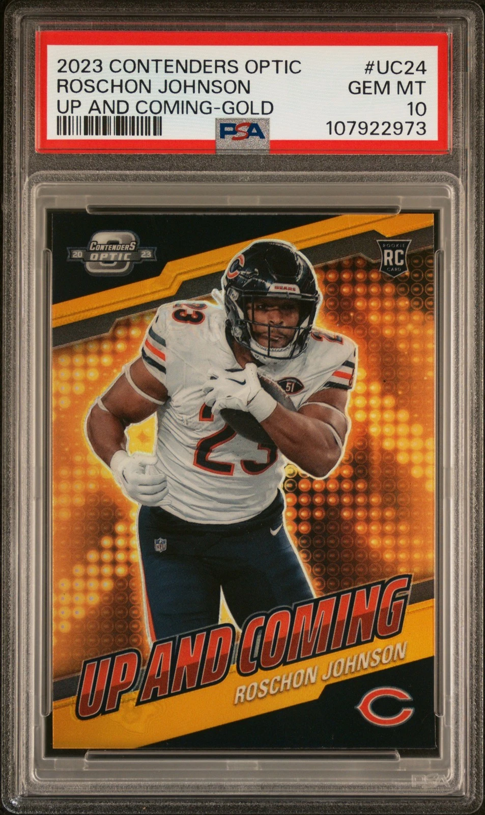 Roschon Johnson Panini Contenders Optic Up and Coming #UC24 Gold