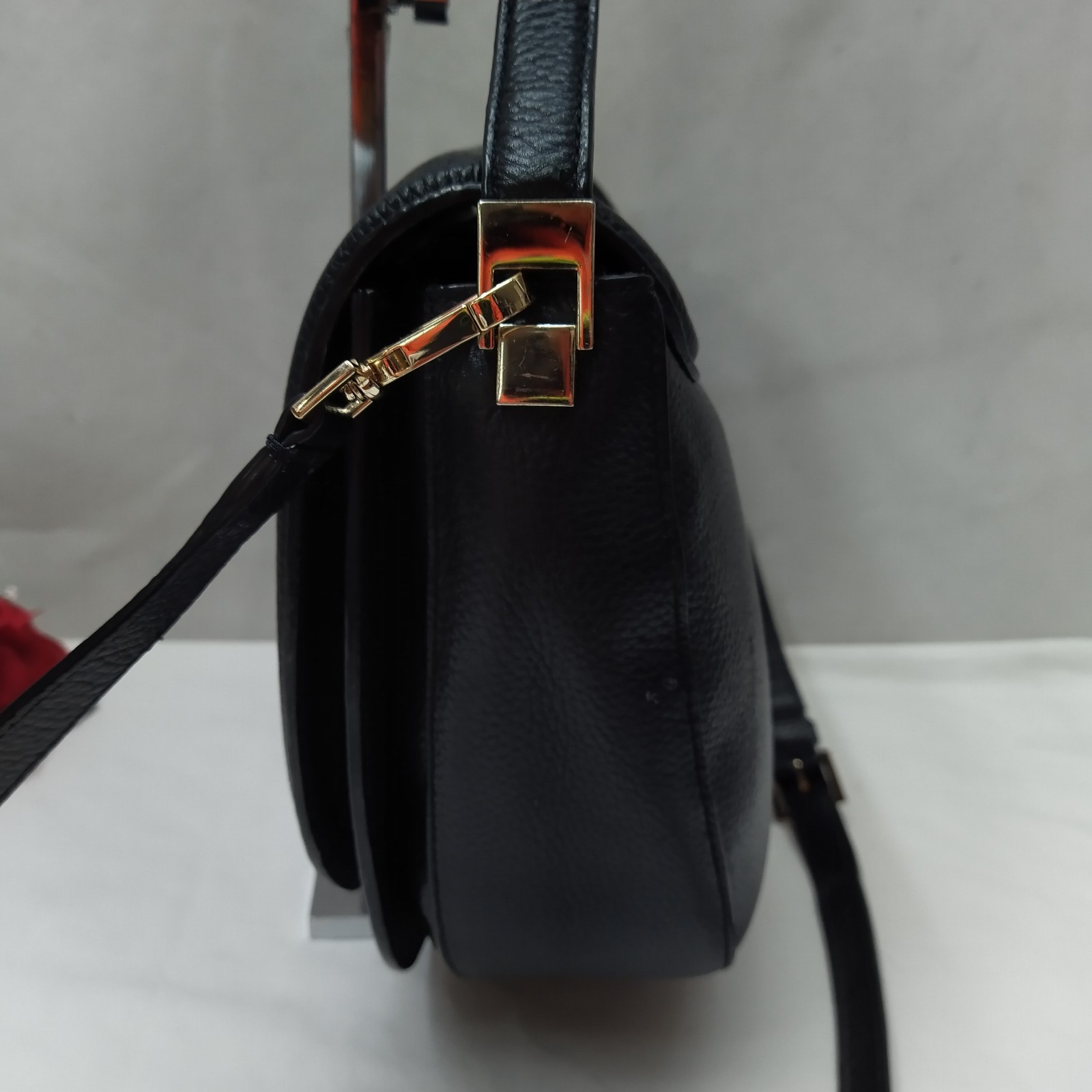 Kate Spade New York Black Leather Flap Closure Top Handle Crossbody Bag thumbnail 14