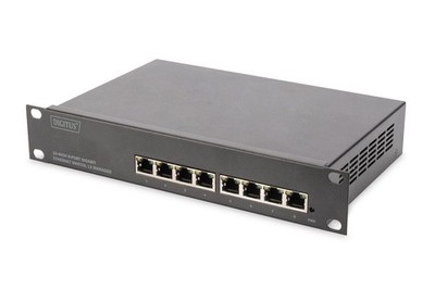 DIGITUS Gigabit Ethernet Switch - 10 Inch - 8 Ports - L2+ Managed - VLAN, Link A