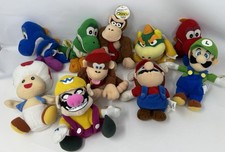 Nintendo 64 1997 Plush Lot BeanBag Figures of 10 Mario Luigi All with Tags