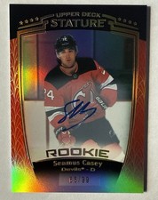 SEAMUS CASEY 2024-25 Stature AUTO ROOKIE /99 SP RC #65/99 UD Upper Deck #45 SP !