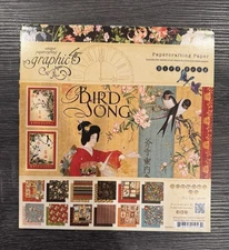 Graphic 45 Bird Song"8x8 Pad ,10 Pages has 2 pages ,Tranquility Harmony Has1 Pag