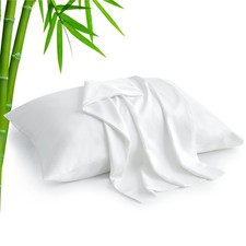 BEDELITE Cooling Pillow Cases Queen 2Pcs, Rayon Made from Bamboo, White