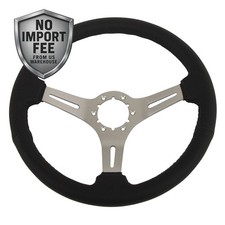 Corvette C3 Steering Wheel Black Leather Satin 3 Spoke 1968-1982 No Import Fees