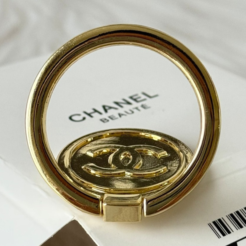 CHANEL Gold Metal CC Logo Phone Ring Holder Grip Stand Universal Compatible