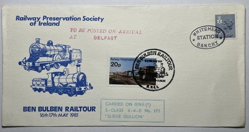 Ireland 1981 Sligo Ben Bulben Railtour To Belfast FDC UK & IE Cancellation Cover