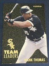 1995 Fleer #4 Of 28 Frank Thomas Team Leaders Insert Chicago White Sox