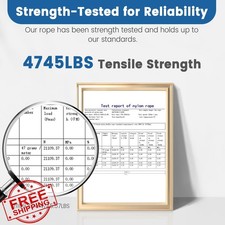 Moclear 4 Pack 3/8" x 20' Boat Dock Lines Nylon