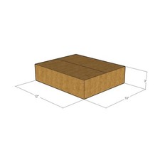 75 12x10x3 Kraft Brown Corrugated Shipping Boxes 32 ECT Single-Wall New