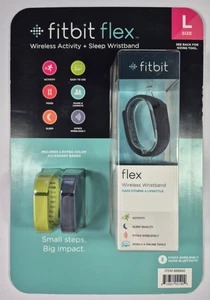 Fitbit Flex sans fil Bluetooth Activité Sleep Tracker Taille du bracelet L Noir NEW