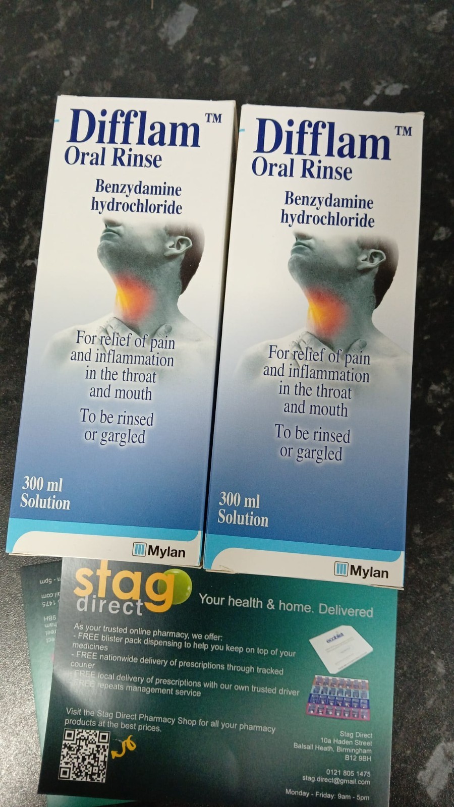 Difflam Oral Rinse - 300ml- Reduces Inflammation/Discomfort
