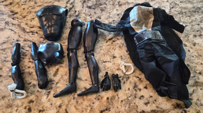 VINTAGE 1977 IDEAL TOYS STAR TEAM KNIGHT OF DARKNESS 11.5'' ACTION FIGURE PARTS