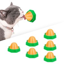 Catnip Lick Balls 6 Pack Edible Healthy Cat Treats Teeth Cleaning Dental Toy