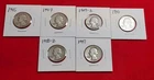 Lot of 6 Silver Washington Quarters (1946–1951, Includes 1949-D & 1950-D) – 90%