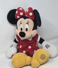 Disney Store Minnie Mouse Plush 18" Classic Red Polka Dot Dress Authentic