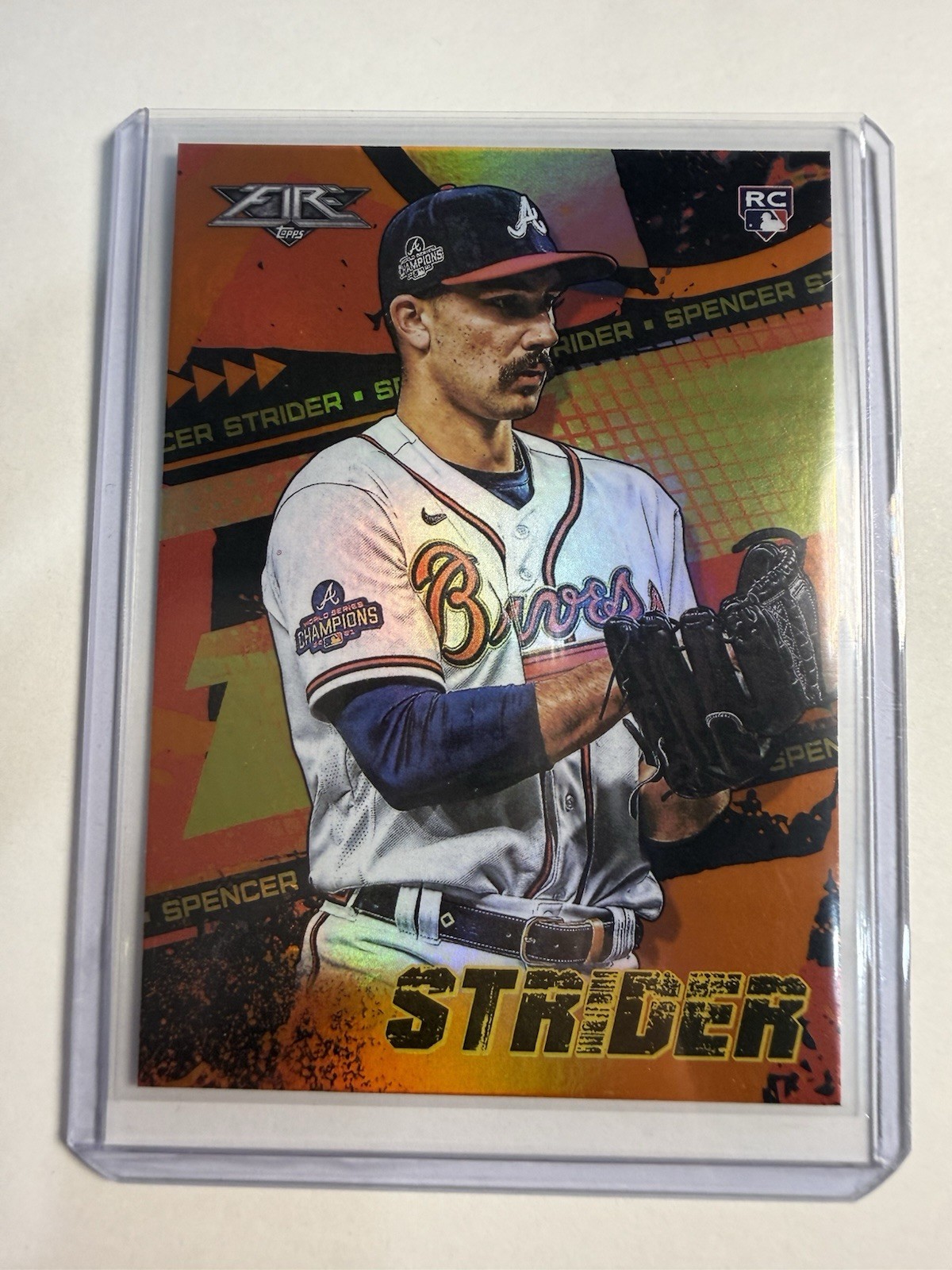 2022 Topps Fire - Spencer Strider #32 Orange /299 (RC)