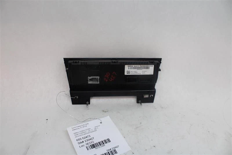 2012-2015 BMW X1 A/C Heater automatic temperature control, w/oheated front seats - Image 2 of 3