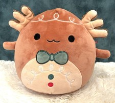 Squishmallow 8" Den The Axolote Gingerbread Holiday Plush -EUC- FREE SHIPPING
