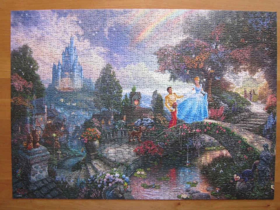 Schmidt Jigsaw Puzzle 1000 Pieces Disney Ciderella Thoma Kinkade - Image 2 of 2