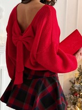 Women's Back Bow Sweater Top