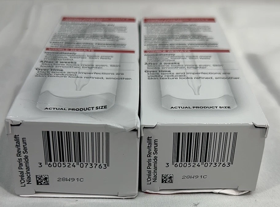 Nuevo en caja Lote 2 L’Oreal Revitalift Derm Intensives 12% Niacinamida Suero Manchas Oscuras 1oz Foto 3 de 4