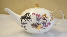 Concetta Gallo Habitat  Teapot 2.5 Pints Horse Pony Celebration Gold