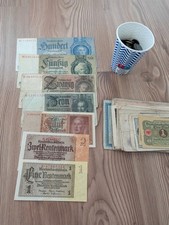 Deutsches Reich Banknoten und M&uuml;nzen Sammlung Konvolut
