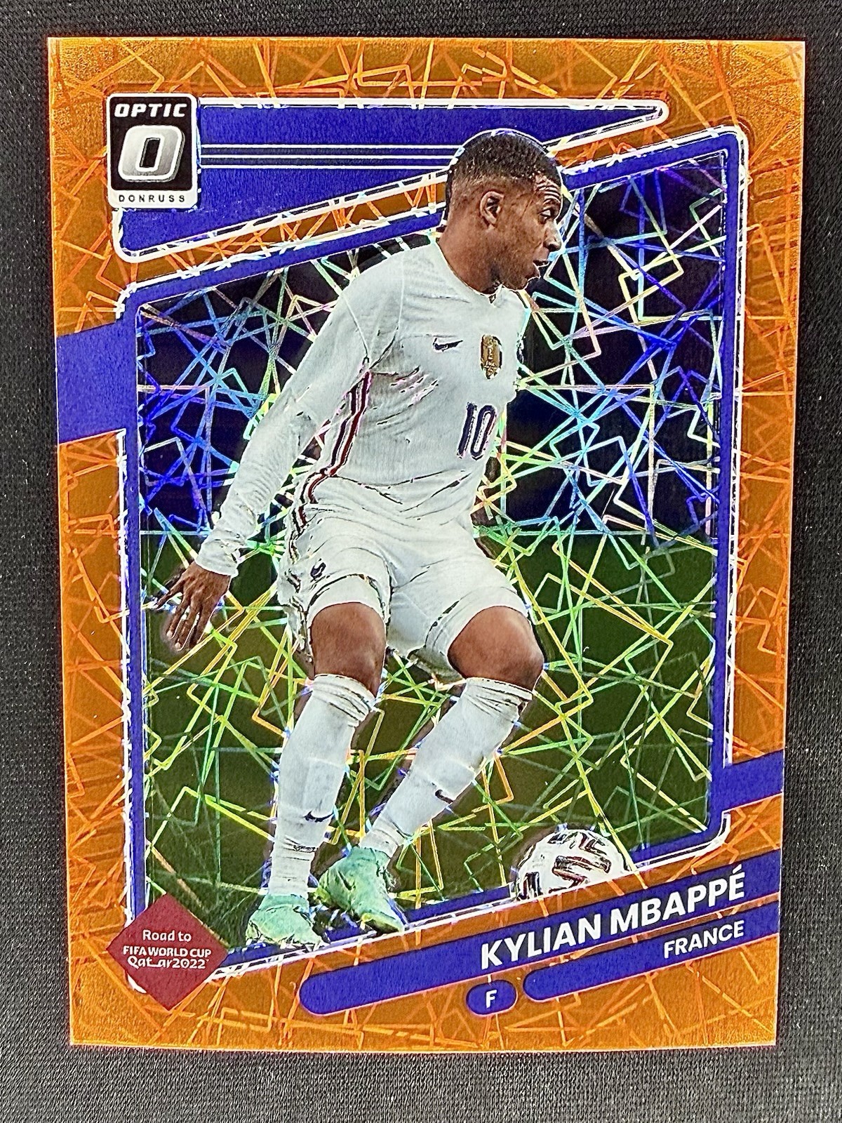 2021-22 Donruss Optic Kylian Mbappe #60 Orange Velocity #/49 