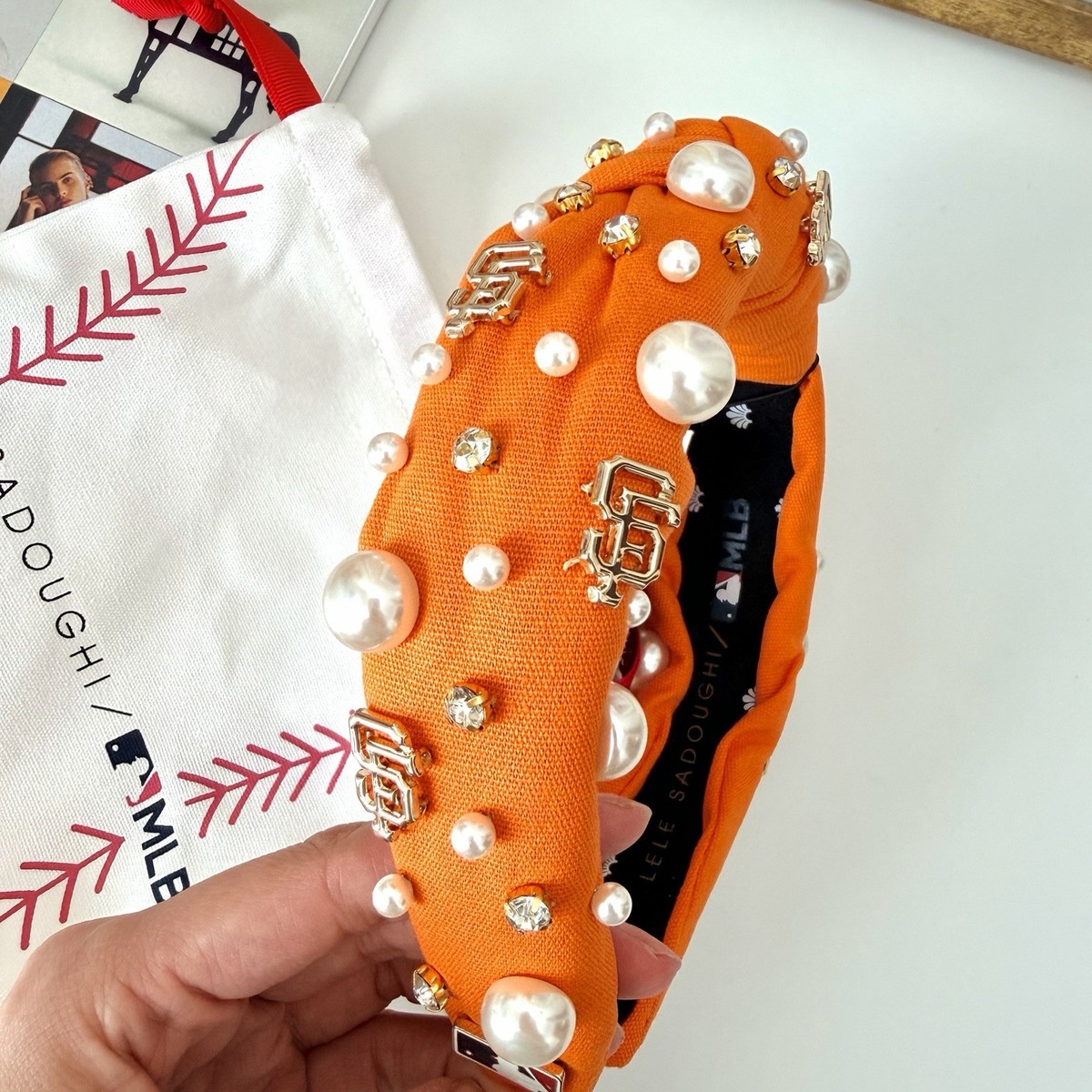 Lele Sadoughi MLB SF Giants Embellished Headband | eBay