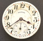 Antique 1921 Illinois Grade 305 Pocket Watch Movement Good Balance 16s 17j USA