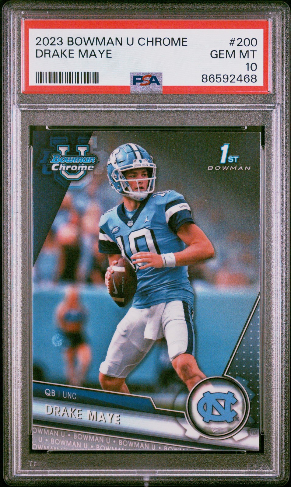 2023 BOWMAN UNIVERSITY CHROME #200 DRAKE MAYE PSA 10