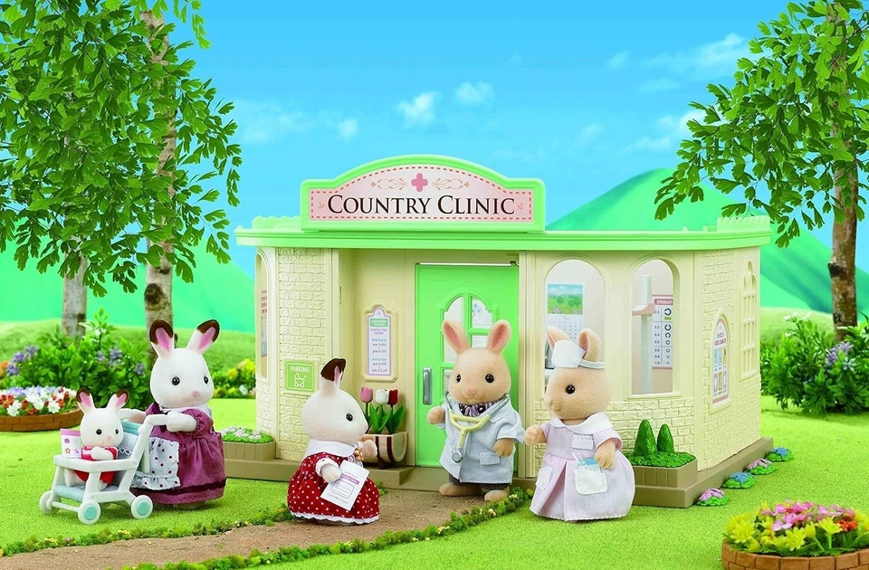 Calico Critters Forest Doctor Clinic Set H-12 Dollhouse Epoch Japan con... - Immagine 4 di 4