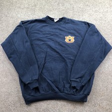 Vintage Auburn Tigers Sweatshirt Mens Medium Blue NCAA Football Time Out 90s