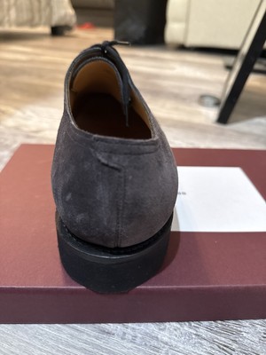 NWT JOHN LOBB Loe Suede Derby Loafers in Charcoal Sz US 12.5  display picture 1