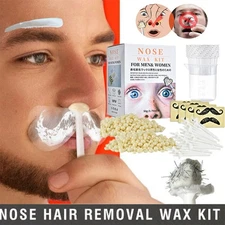 Nose Wax Kit Hair Waxing Kit w/Beans Ear Body Hair Removal Men Women Painless
