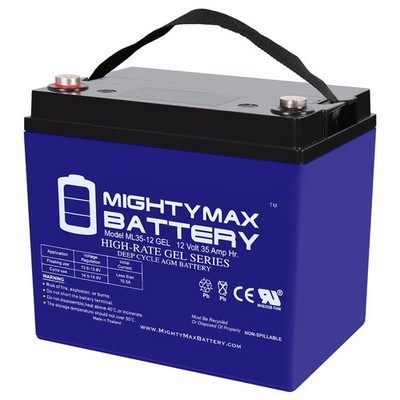 Mighty Max ML35-12 GEL - 12V 35AH GEL, INT Terminal Rechargeable SLA AGM Battery