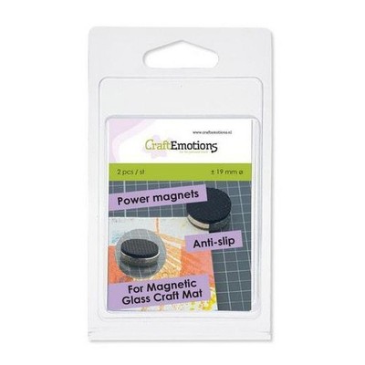 CraftEmotions 19 mm Anti-Rutsch Power Magnete für magnetische Medienmatte 2 Stück
