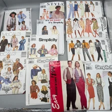 Vintage 1990s Sewing Pattern lot PreCut but Complete Simplicity Butterick McCall