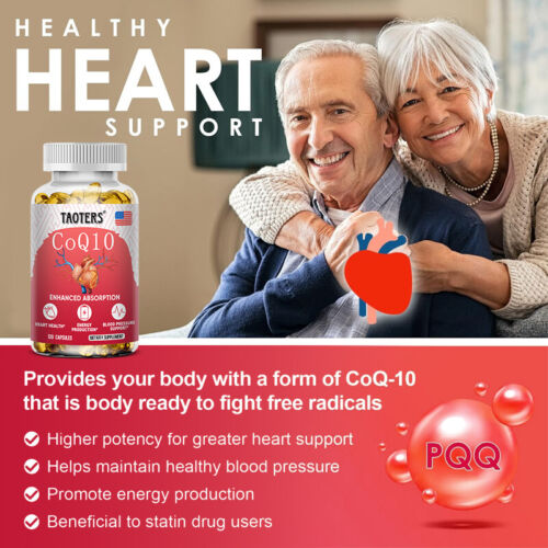 CoQ-10 400mg 120 Capsules Coq10 Co Q10 Coenzyme Soutien Cardiaque - Imagen 5 de 10
