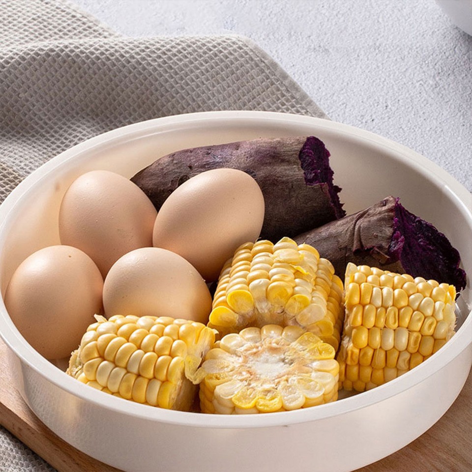 2 Pcs Food Steamers Kitchen Household Microwave Stand Basket Pan eBay