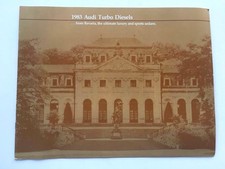 1983 Audi 4000 And 5000 Turbo Diesel Big Size Original Sales Brochure Catalog