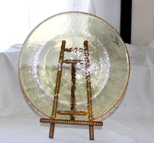 Fire And Light Recycled Glass 11" Dinner plate Citrus yellow #1