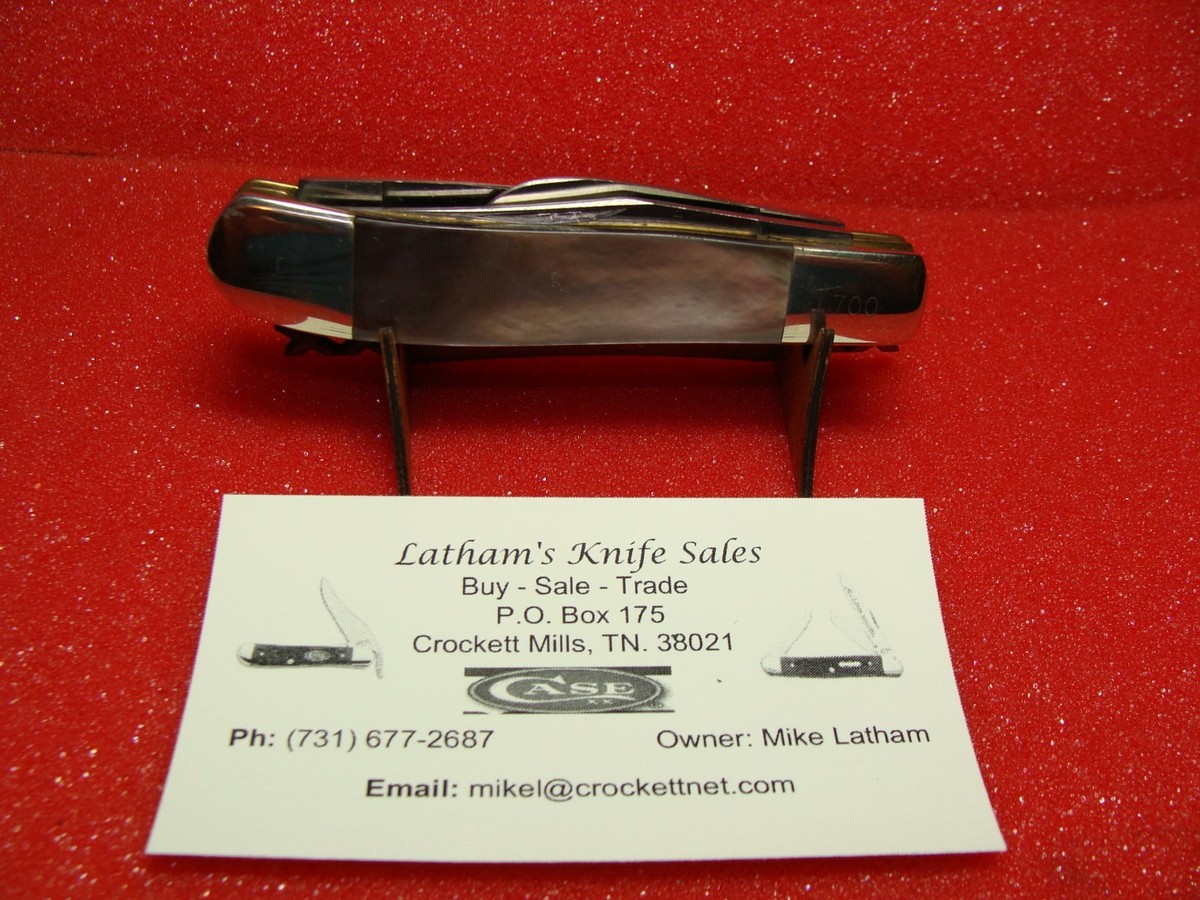 AMERICAN BLADE 1984 CHATT. TN. MINI TRAPPER/STOCKMAN SMOKED AMERICAN BLADE 1984 CHATT. TN. MINI TRAPPER/STOCKMAN SMOKED