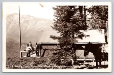 1950s RPPC Sequoia Park, CA Bear Paw Meadow Camp Tent High Sierra Trail Postcard