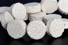 15x6MM White Volcanic Lava Flat Round Grade AAA Natural Gemstone Loose Beads 8"