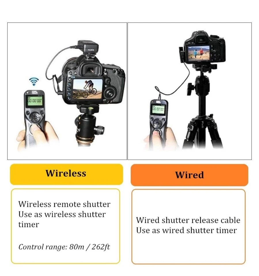 Pixel LCD Wireless Shutter Release for Canon EOS R3, EOS R5, EOS R5 C, 6D MARK 2 - Image 3 of 4