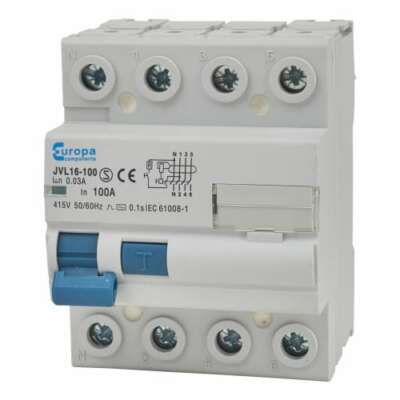 Europa EUR1100,30/4 100Amp 30mA 4-polig vierpolig RCD JVL16-100