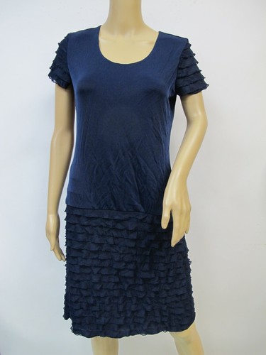 Vestido de verano con volantes marca Slinky talla S~M tejido de viaje - Imagen 3 de 8
