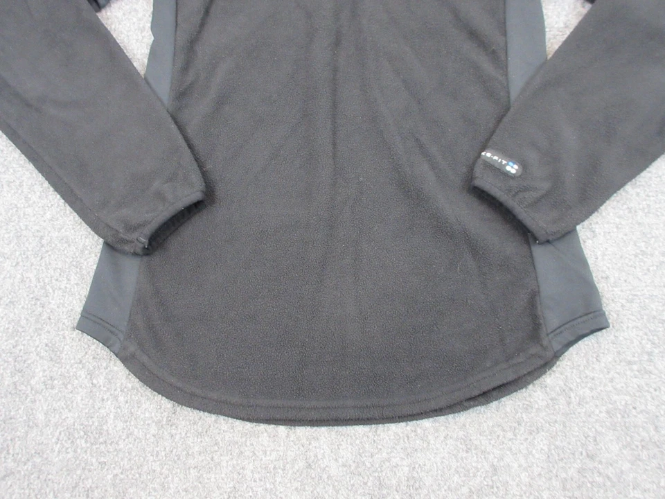 DE COLECCIÓN Suéter Nike Niñas Pequeño Negro Cuarto Cremallera Polar Exterior Swoosh Logo Foto 2 de 4