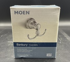 MOEN Banbury Double Robe Hook in Spot Resist Brushed Nickel Y2603BN